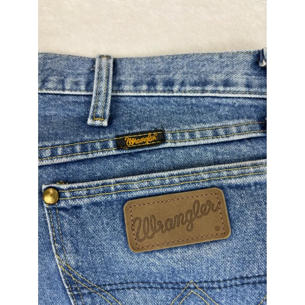 Wrangler George Mens 40x30 Jeans Cowboy Cut Denim Medium Grungy Wash